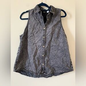 Grey acid wash summer shirt BDG